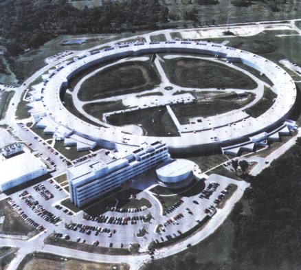 An aerial view of the Advanced Photon Source at Argonne National Laboratory near Chicago.