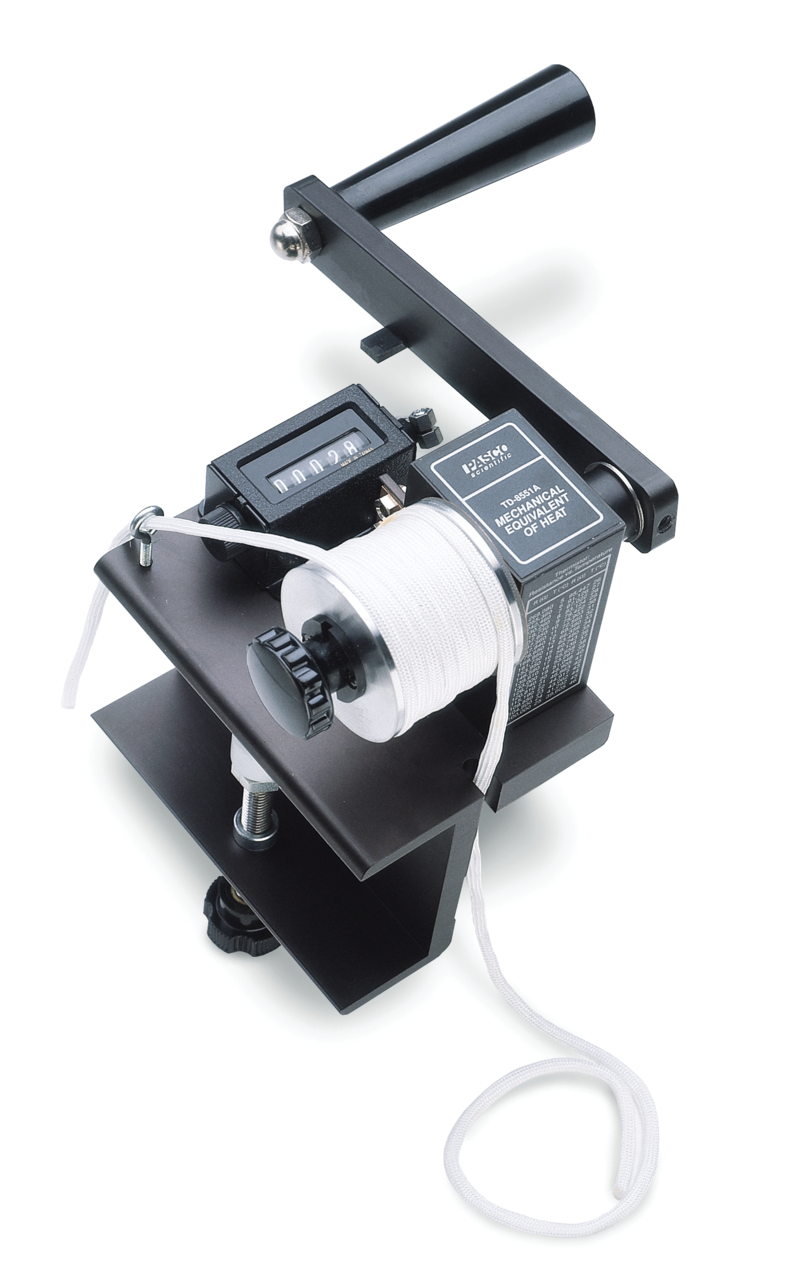 Pasco apparatus for measuring the mechanical equivalent of heat