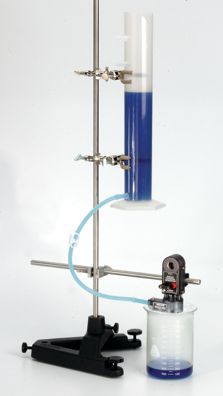 Pasco electricity generator with hydro attachment set up.