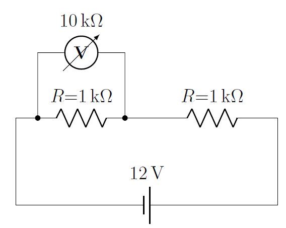 When using a voltmeter, the circuit is modified.